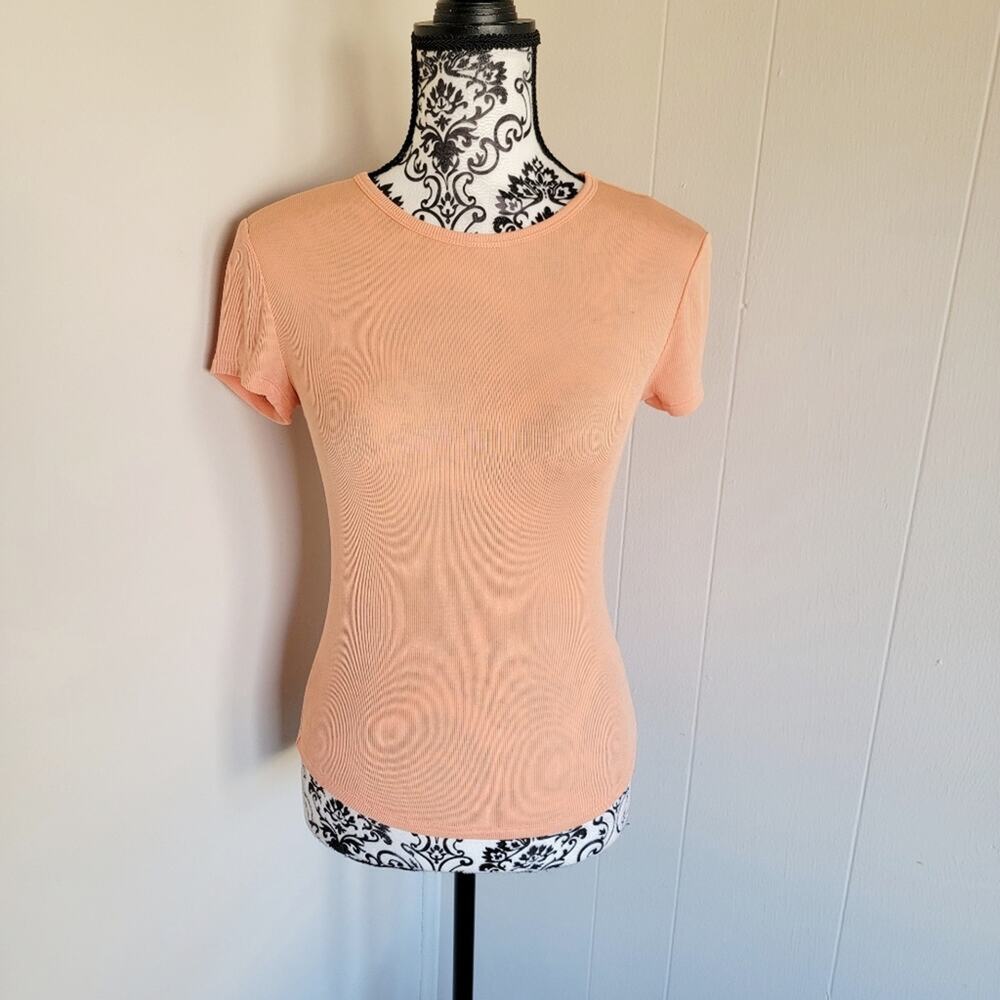Aritzia Sunday Best Ribbed‎ Short Sleeve Tee